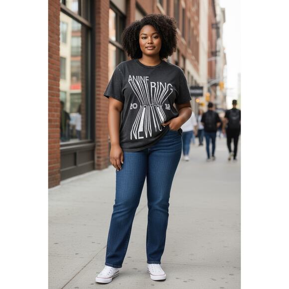 Anine Bing New York Graphic T-Shirt Black Size Small - Picture 7 of 7